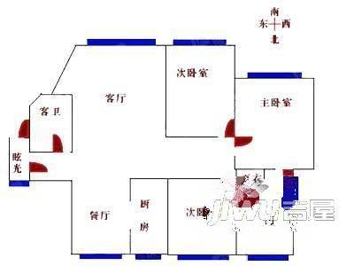 丁香苑2室1厅1卫户型图