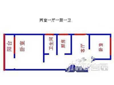 丁香苑2室1厅1卫户型图