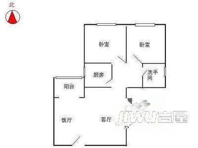 朝晖苑2室1厅1卫户型图