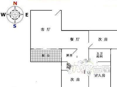 朝晖苑2室1厅1卫户型图