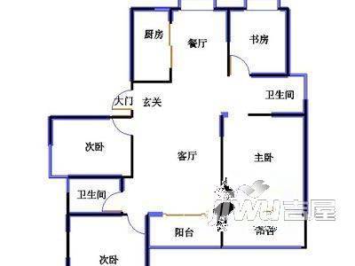 城南新村2室1厅1卫户型图