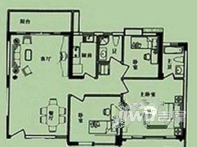 润沁花园2室1厅1卫户型图