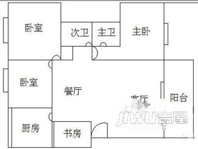 家宜花园2室2厅1卫户型图