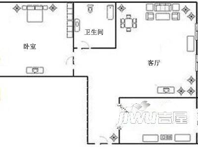 家宜花园2室2厅1卫户型图