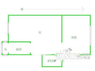 家宜花园2室2厅1卫户型图