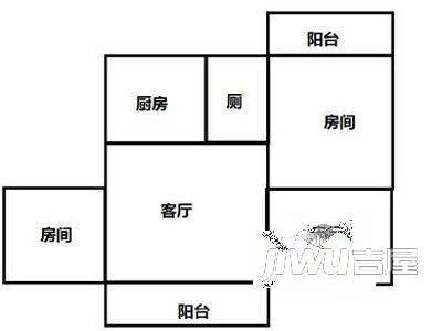 京华新村3室1厅1卫户型图