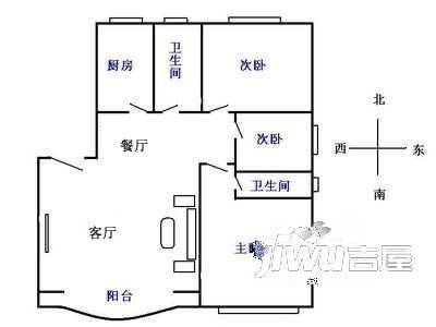 立新花园北区1室1厅1卫户型图