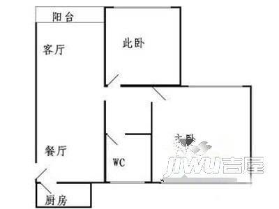 立新花园北区1室1厅1卫户型图