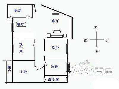 立新花园北区1室1厅1卫户型图