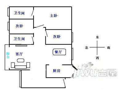 立新花园北区1室1厅1卫户型图