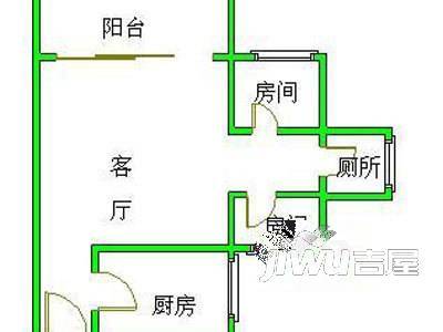 花园新村2室2厅1卫户型图