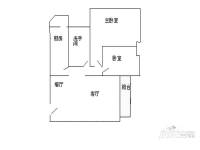 越秀花园2室2厅1卫户型图