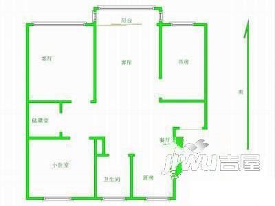 富民坊2室1厅1卫户型图