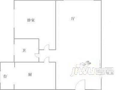 富民坊2室1厅1卫户型图