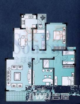 碧水金柯4室2厅2卫155㎡户型图