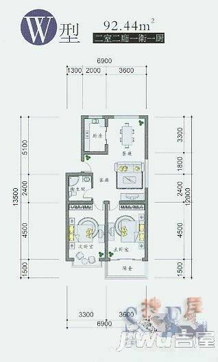 金地阳光4室2厅2卫户型图