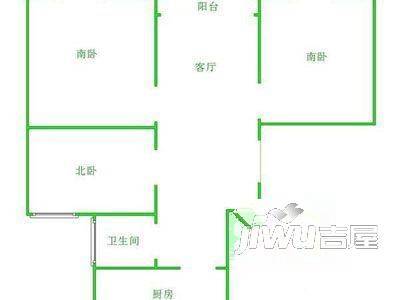 清水苑3室2厅2卫129㎡户型图