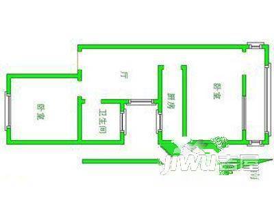 惠日桥小区3室1厅2卫户型图