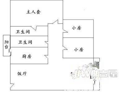 惠日桥小区3室1厅2卫户型图