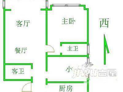 惠日桥小区3室1厅2卫户型图