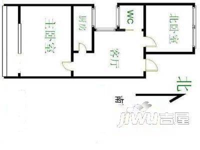 惠日桥小区3室1厅2卫户型图