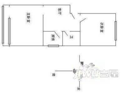 惠日桥小区3室1厅2卫户型图