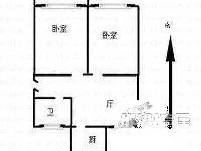 双川小区2室1厅1卫户型图