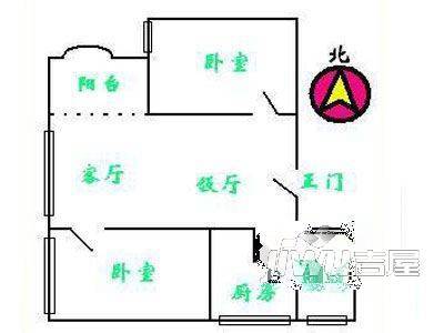 日月花园3室1厅2卫户型图