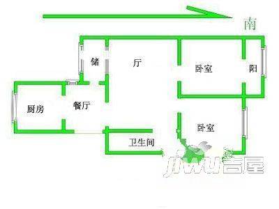 日月花园3室1厅2卫户型图