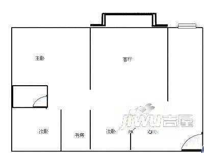 人利华府2室2厅1卫户型图