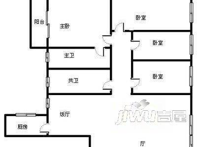 银都花园2室1厅1卫户型图