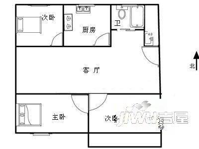 金河新村2室1厅1卫户型图