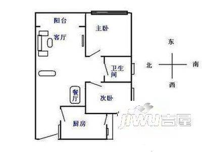 蕺山新村3室1厅1卫户型图