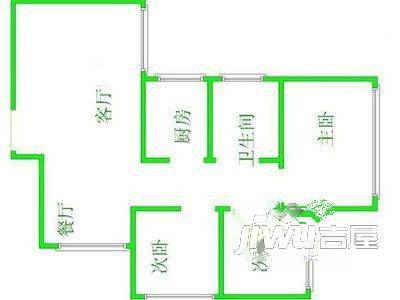 鉴湖新村2室1厅1卫户型图