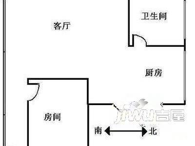 鉴湖新村2室1厅1卫户型图