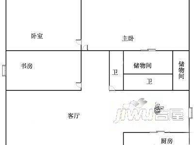 锦绣花园2室1厅1卫户型图