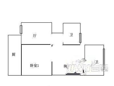 七星新村2室1厅1卫户型图