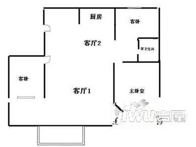 山水华庭3室2厅2卫151.1㎡户型图