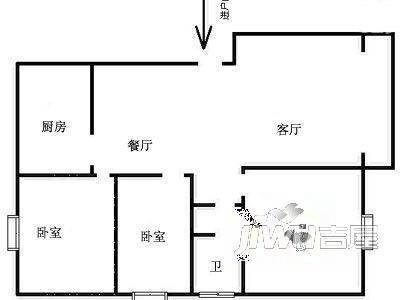 梅川小区3室1厅2卫户型图