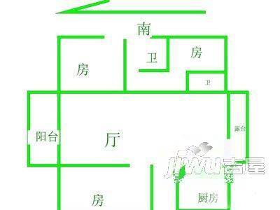 梅川小区3室1厅2卫户型图