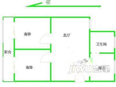 梅川小区3室1厅2卫户型图