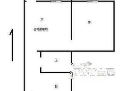 马弄住宅西区3室1厅2卫户型图