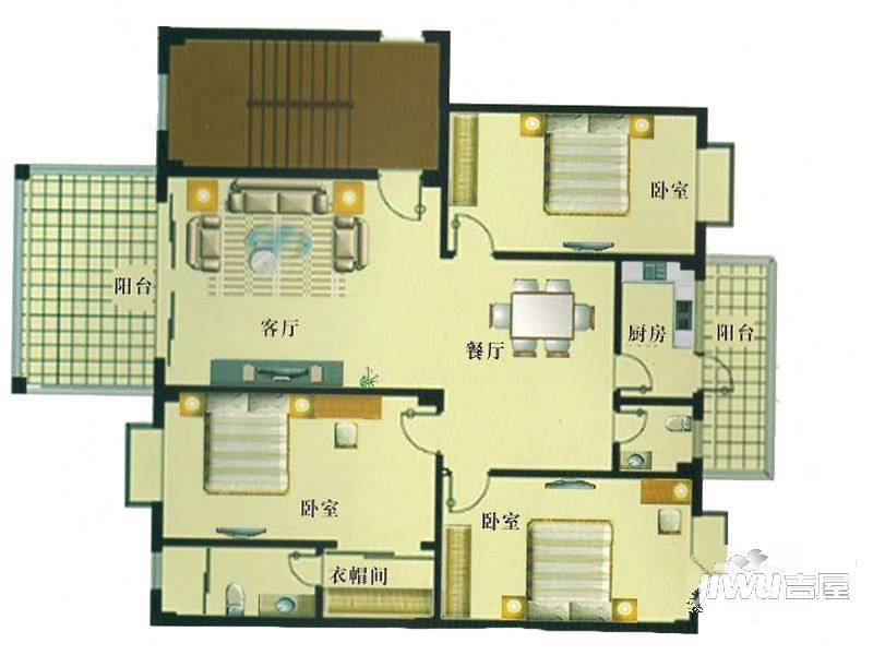 盛世名苑2室2厅1卫户型图