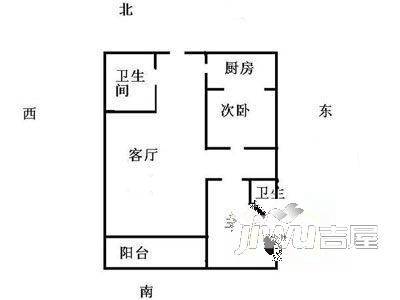 浙纤新村2室1厅2卫户型图