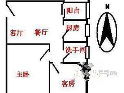 州九小区2室1厅1卫户型图