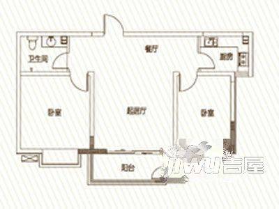 胜利西村2室2厅1卫户型图