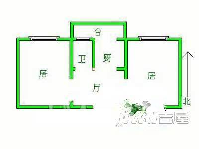 丁香苑2室1厅1卫户型图