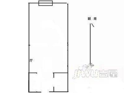 轻纺大厦A楼1室1厅1卫户型图