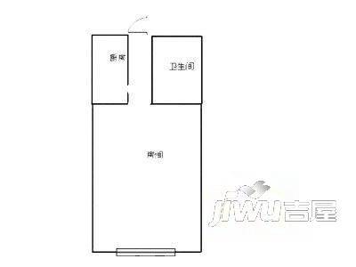 轻纺大厦A楼1室1厅1卫户型图