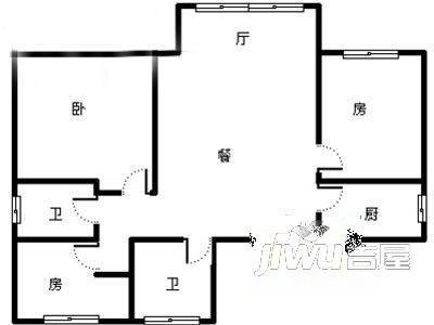 平江公寓1室1厅1卫户型图